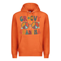 Carrot groovy grandma retro 70s peace sign design grandmother Premium Hoodie - longCreatives