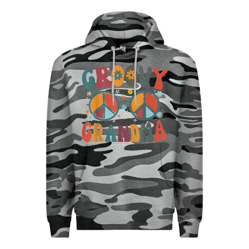 Groovy Grandma Retro 70s Peace Sign Design Grandmother Premium Hoodie by longCreatives | Teevron