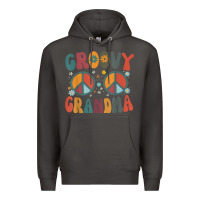 Smoke groovy grandma retro 70s peace sign design grandmother Premium Hoodie - longCreatives