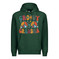 Sports Green groovy grandma retro 70s peace sign design grandmother Premium Hoodie - longCreatives