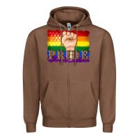 Chestnut lgbtq  flag and hand pride Zipper Hoodie - Artiststas