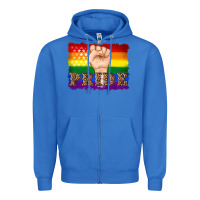 True Royal lgbtq  flag and hand pride Zipper Hoodie - Artiststas