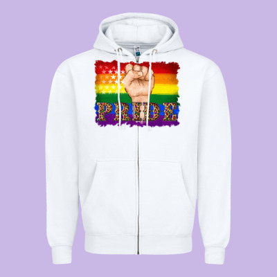 Lgbtq  Flag And Hand Pride Zipper Hoodie Designed By Artiststas