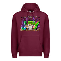 Burgundy Joy Halloween Gnome Premium Hoodie - CowhideDigitalArt