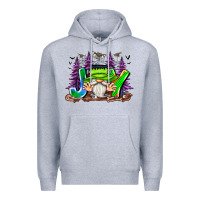 Heather Grey Joy Halloween Gnome Premium Hoodie - CowhideDigitalArt