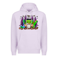 Lilac Joy Halloween Gnome Premium Hoodie - CowhideDigitalArt