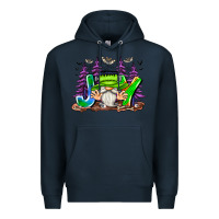 Navy Joy Halloween Gnome Premium Hoodie - CowhideDigitalArt