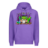 Purple Joy Halloween Gnome Premium Hoodie - CowhideDigitalArt