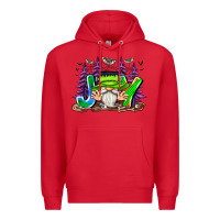 Red Joy Halloween Gnome Premium Hoodie - CowhideDigitalArt