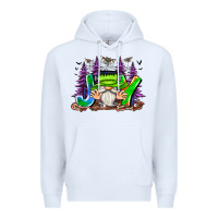 White Joy Halloween Gnome Premium Hoodie - CowhideDigitalArt