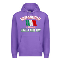 Purple Vaffanculo Have A Nice Day  Funny Italian Premium Hoodie - longCreatives
