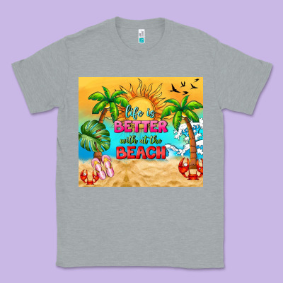 Life Is Better With At The Beach Classic Tee Designed By Tumblerdesignbyshophia