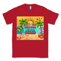 Red life is better with at the beach Classic Tee - TumblerDesignByShophia