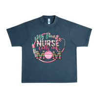 Midnight Navy my favorite nurse calls me mom Urban Heavy Tee - CowGirlArtShop