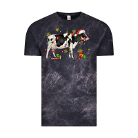 Cloud Black christmas holstein cow Vintage Tee - CowGirlArtShop