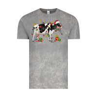 Cloud Rock christmas holstein cow Vintage Tee - CowGirlArtShop