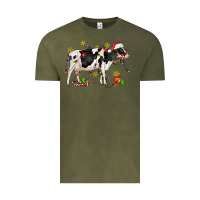 Vintage Olive christmas holstein cow Vintage Tee - CowGirlArtShop