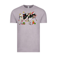 Vintage Zinc christmas holstein cow Vintage Tee - CowGirlArtShop