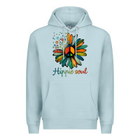 Blue Mist daisy peace sign hippie soul tshirt flower lovers gifts Premium Hoodie - longCreatives