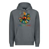 Rock daisy peace sign hippie soul tshirt flower lovers gifts Premium Hoodie - longCreatives
