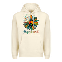 Sandshell daisy peace sign hippie soul tshirt flower lovers gifts Premium Hoodie - longCreatives