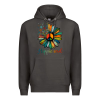 Smoke daisy peace sign hippie soul tshirt flower lovers gifts Premium Hoodie - longCreatives