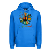 True Royal daisy peace sign hippie soul tshirt flower lovers gifts Premium Hoodie - longCreatives