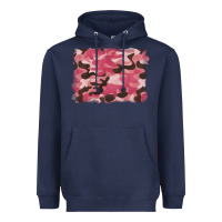 Navy pink camouflage background Heavyweight Hoodie - BarkalooDesign
