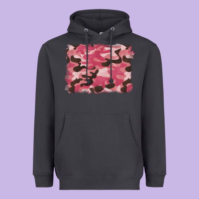 Pink Camouflage Background Heavyweight Hoodie Designed By Barkaloodesign