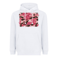 White pink camouflage background Heavyweight Hoodie - BarkalooDesign