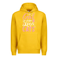 Lemon just a girl who loves cats cute cat lover gifts Premium Hoodie - longCreatives