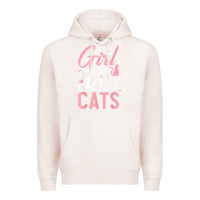 Pale Pink just a girl who loves cats cute cat lover gifts Premium Hoodie - longCreatives