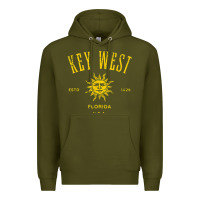 Army Green key west florida vintage distressed style design souvenir Premium Hoodie - longCreatives