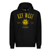Black key west florida vintage distressed style design souvenir Premium Hoodie - longCreatives
