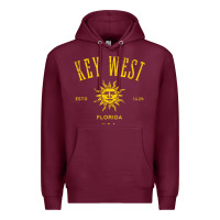 Burgundy key west florida vintage distressed style design souvenir Premium Hoodie - longCreatives