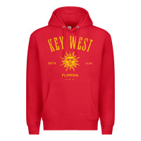 Red key west florida vintage distressed style design souvenir Premium Hoodie - longCreatives