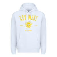 White key west florida vintage distressed style design souvenir Premium Hoodie - longCreatives