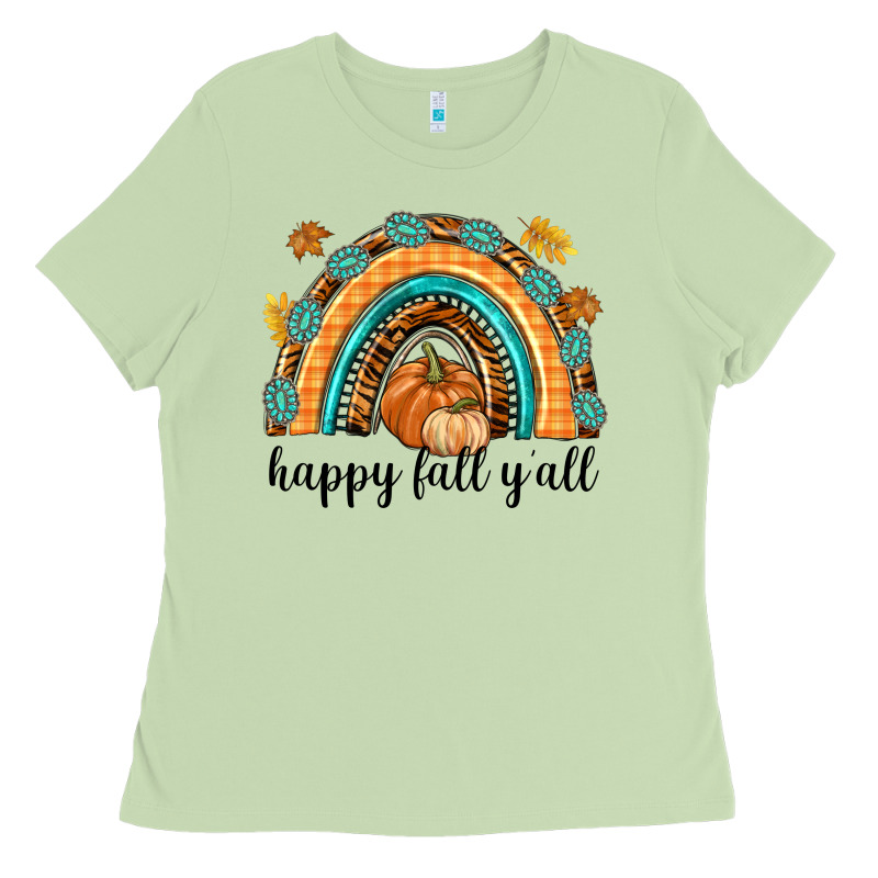 Happy Fall Y'all Ladies Tee by texasbilliewilder | Teevron