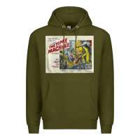 Army Green The Time Machine, Time Travel, Retro Movie Poster, Cult Classic, Futur Premium Hoodie - longCreatives