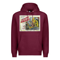 Burgundy The Time Machine, Time Travel, Retro Movie Poster, Cult Classic, Futur Premium Hoodie - longCreatives