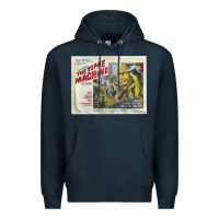 Navy The Time Machine, Time Travel, Retro Movie Poster, Cult Classic, Futur Premium Hoodie - longCreatives