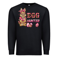 Black easter pink camouflage egg hunter  bunny Premium Sweatshirt - BarkalooDesign