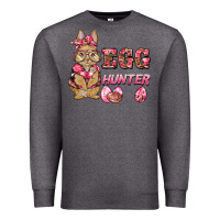 Charcoal Heather easter pink camouflage egg hunter  bunny Premium Sweatshirt - BarkalooDesign