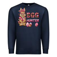 Navy easter pink camouflage egg hunter  bunny Premium Sweatshirt - BarkalooDesign