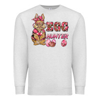 Oatmeal Heather easter pink camouflage egg hunter  bunny Premium Sweatshirt - BarkalooDesign
