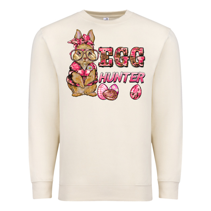 Easter Pink Camouflage Egg Hunter  Bunny Premium Sweatshirt by BarkalooDesign | Teevron