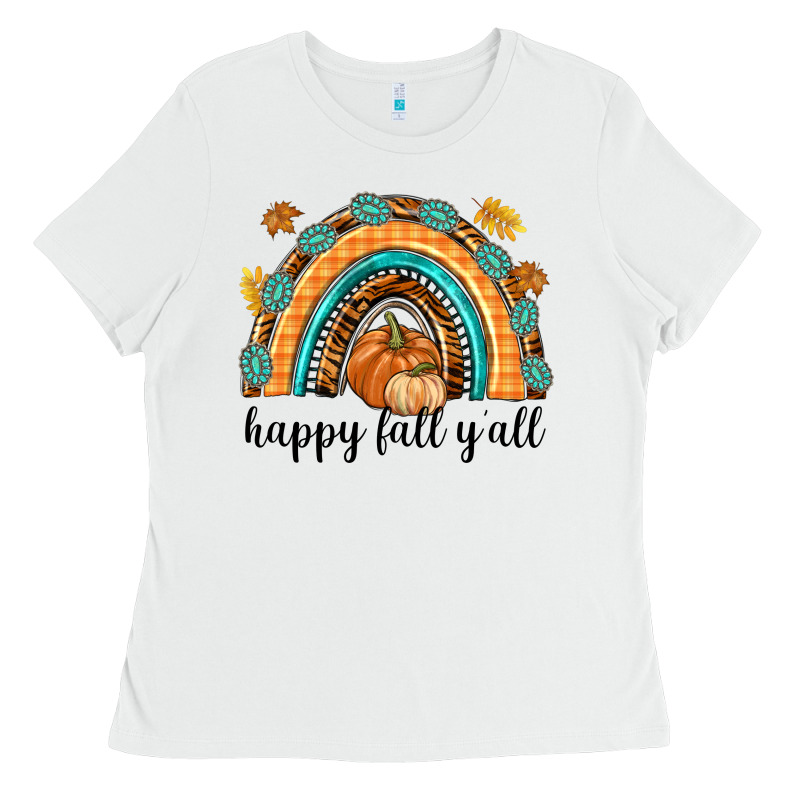 Happy Fall Y'all Ladies Tee by texasbilliewilder | Teevron