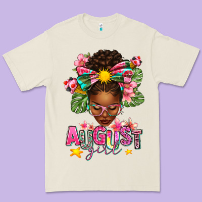 August Girl Afro Woman Summer Premium Tee Designed By Texasbilliewilder