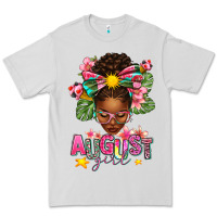 Dove Grey August Girl Afro Woman Summer Premium Tee - texasbilliewilder