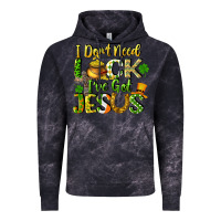 Cloud Black I don't need luck i've got Jesus Vintage Hoodie - CowGirlArtShop